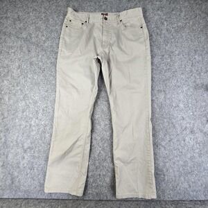 Red Ale Pants Mens 36x32 Gray Straight Stretch 5 Pocket Casual Cotton Denim